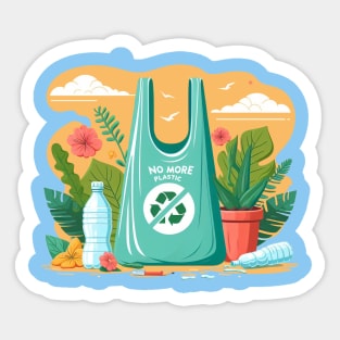 No More Plastic Bag (4) Sticker